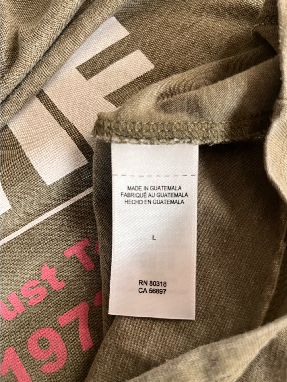 Lucky Brand Olive Green Grey Bowie Ziggy Stardust Tour Tee Size Large NWOT - Picture 13 of 14